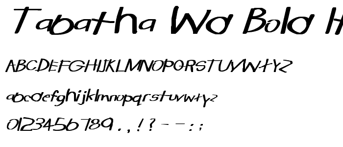 Tabatha Wd Bold Italic font